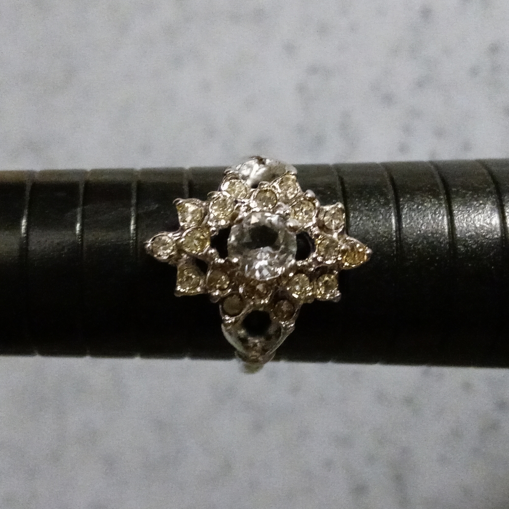 Silver CZ Cluster Ring Size 8.5